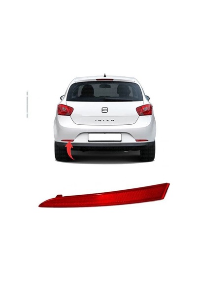 Seat İbiza 2009-2012 Reflektör Tampon Arka Sol Oem No: 6j4945105
