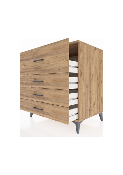 Kronos Şifonyer 4 Çekmeceli 88x59x96 Çam-çam Atlas Çam