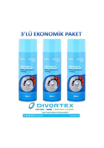 Divortex Fren Balata Temizleme Spreyi 500 Ml.X 3 Adet