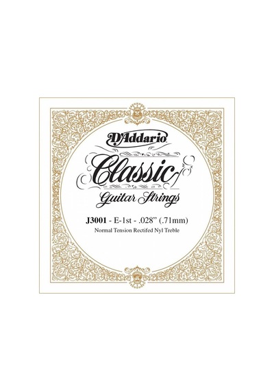 D Addario J3001 Klasik Gitar Tek Tel Naylon, Normal