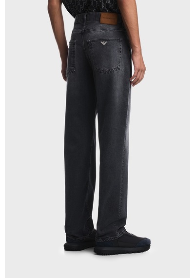Emporio Armani Pamuklu Soluk Görünümlü Regular Fit Jeans Erkek Kot Pantolon Em000763 Af29076 M8001 Gri