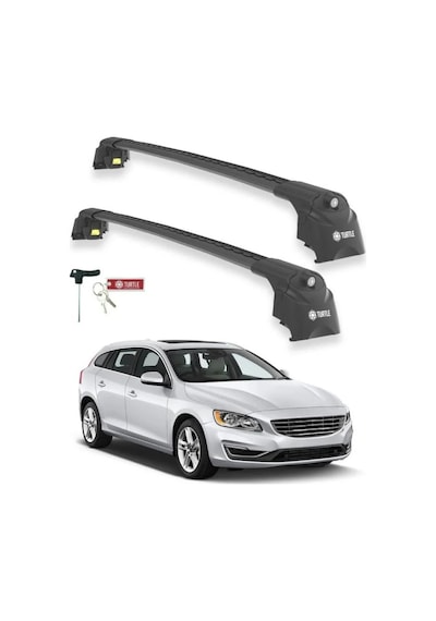 Turtle Volvo V60 2011-2018 Ara Atkı Air2 Siyah