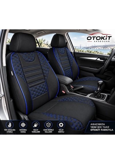 Kia Ceed Hb 2010 High Qualıty Koruyucu Mavi Nano Oto Koltuk Kılıfı