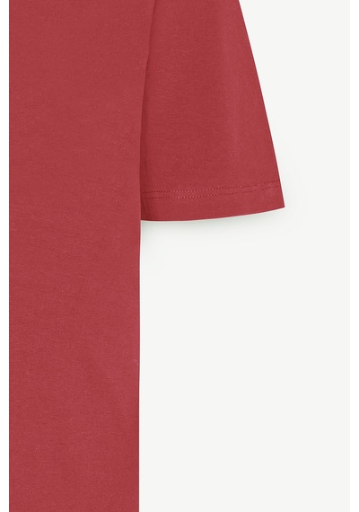 Ac&Co / Altınyıldız Classics Erkek Bordo Standart Fit Normal Kesim Bisiklet Yaka Pamuklu Tişört Bordo