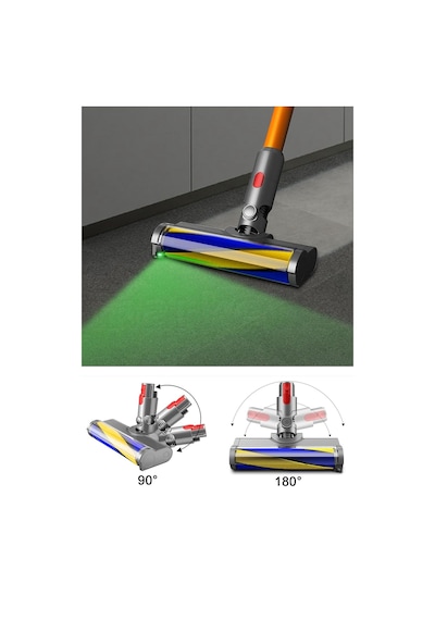 Dyson V12 Detect Uyumlu Rulolu Emici Yer Başlığı Led'li Sadece V12
