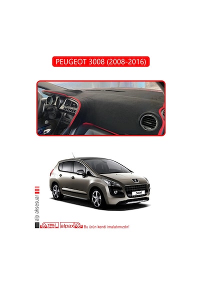 Peugeot 208 Eskitorpido Koruma Halısı Kırmızı Kenar