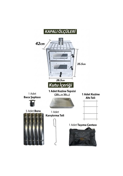 Campology Lüks Xxl Kuzineli Krom Soba Gri