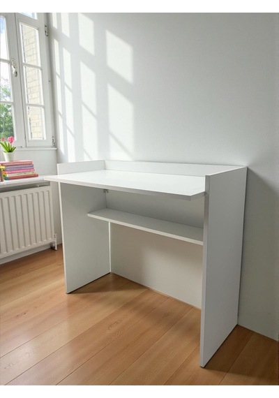 Çalışma Masası Bilgisayar Masası Ofis Ders Yemek Masası Beyaz Beyaz