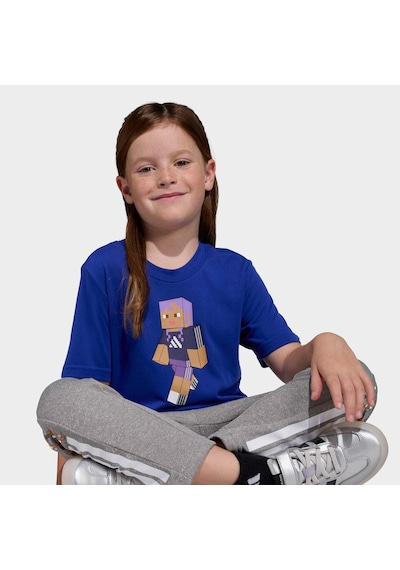 Adidas Minecraft Training Çocuk Mavi Tişört Ka0249 Mavi