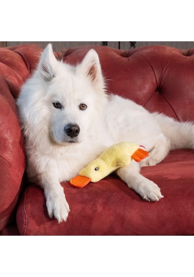 Ördek Köpek Oyuncağı Çekiştirmeli Vikvikli Ve Hışırdayan Peluş Oyuncak