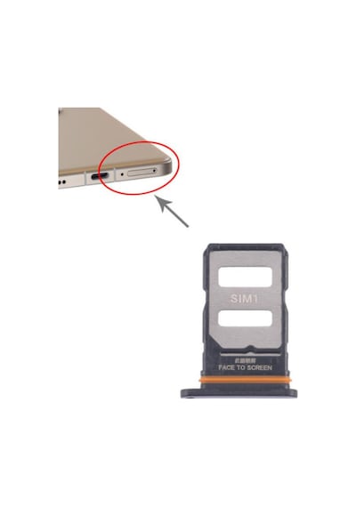 Xiaomi Uyumlu Redmi Note 14 Pro+ Plus 5g Sim Kart Tepsisi Siyah 24115ra8eg