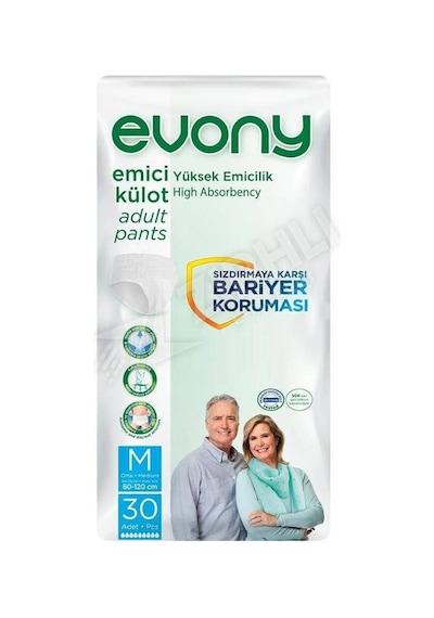 5 Adet Evony Emici Külot 30'lu Unısex Medıum 1 Numara