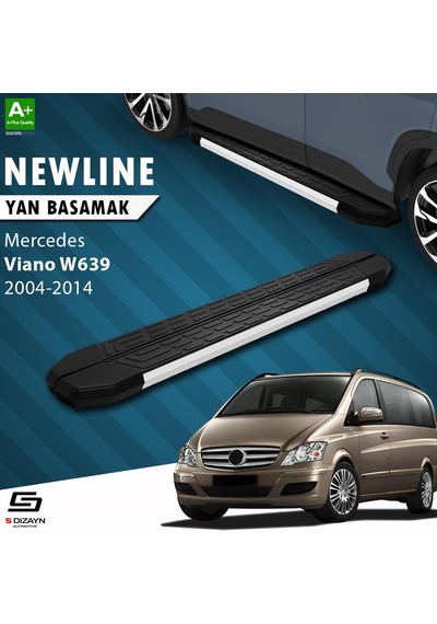 S-dizayn Mercedes Viano W639 Kısa Şase Newline Aluminyum Yan Basamak 233 Cm 2004-2014 A+ Kalite