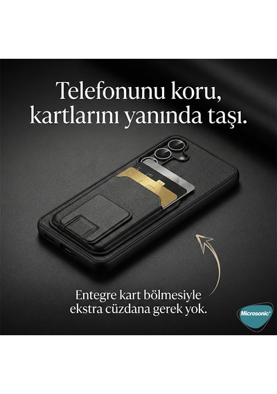 Microsonic Xiaomi 15t Kılıf Pocketpro Litchi Lacivert -