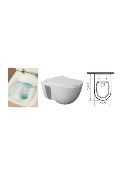 VitrA S40 Kanalsız Rimex Asma Klozet ve Yavaş Kapanan Kapak
