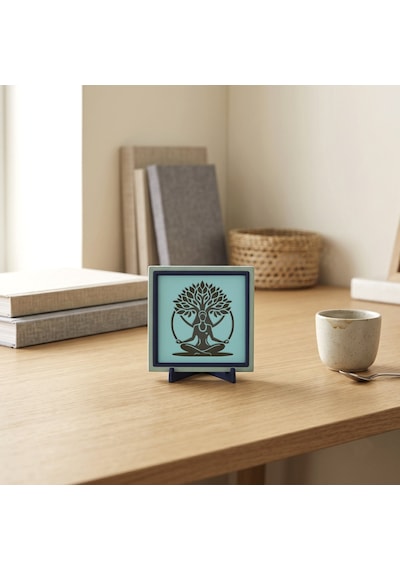 Modern Yorumla Hayat Ağacı Ve Meditasyon Objesi, Sevdikleriniz İçin Çok Özel Bir Armağan 10x10 Cm