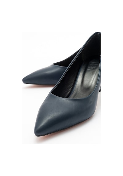 Luvishoes Pedra Laci Cilt Kadın Topuklu Ayakkabı Lacivert
