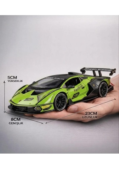 Hobiez World Orjinal 1:24 Lisanslı Çek-Bıraklı Metal Lamborghini Essenza SCV12 Model Araba