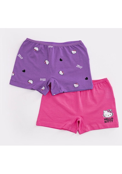 Hello Kitty Lisanslı Kız Çocuk 2 Li Boxer Seti 5274-34130 Çok Renkli