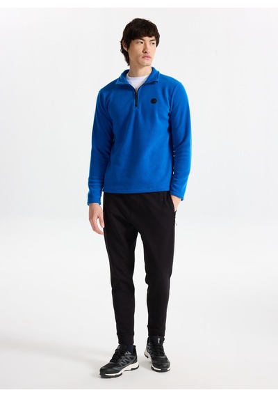 Discovery Expedition D5wm-swt3300 Mavi Fermuarlı Basic Erkek Polar Sweatshırt