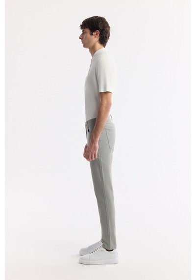 Avva Erkek Açık Haki Klasik Bel Soft Touch Pamuklu Slim Fit Pantolon B003038