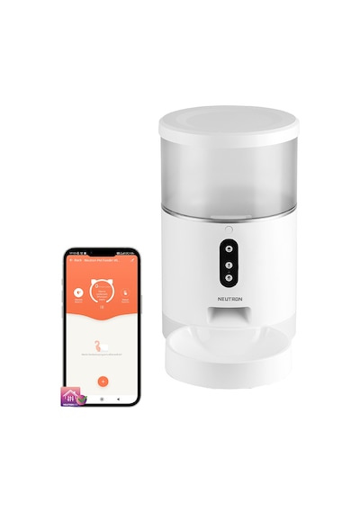 Neutron Kameralı ve Sesli Akıllı Mama Kabı Wi-Fi Destekli - App ile Kontrol