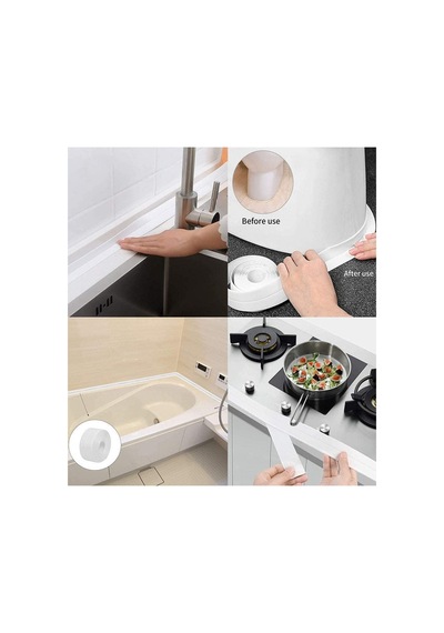 Siolanzi Su Sızdırmaz Lavabo Kenar Bandı 3.2 Metre Beyaz