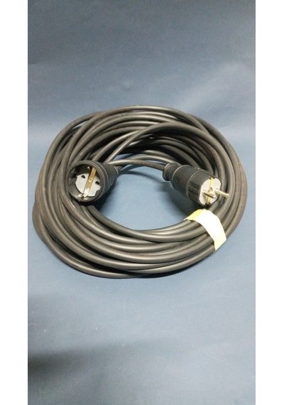 20 Metre 3x1.5 Kauçuk Başlıklı Tekli Siyah Uzatma Kablosu 1