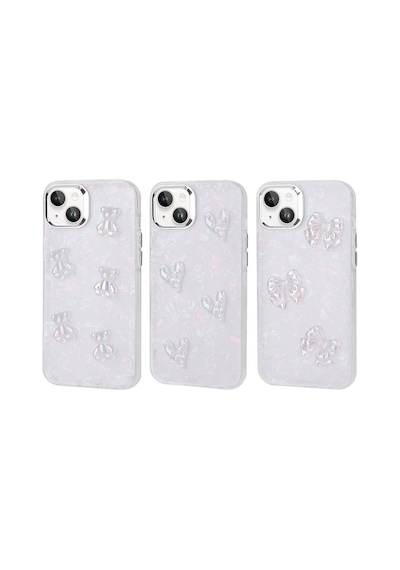 Zore Apple iPhone 14 Uyumlu Kabartma Figürlü Parlak Omsy Eralli Silikon Kılıf-ayı