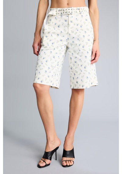 Defacto %100 Pamuk Normal Bel Gabardin Bermuda H2627ax26smwt84 Beyaz-wt84