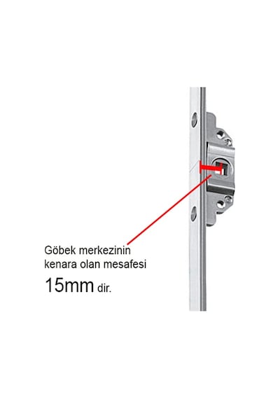 Aletçantam Pvc Pimapen İspanyolet Balkon Kapı Kilidi 180 cm