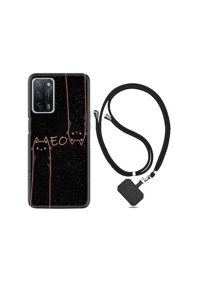 Oppo A55 Kılıf Boyun Askılı Meow 1657