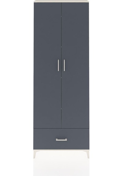 Arges Dolap 5 Raflı Tek Çekmeceli 2 Kapaklı 88x30x243 Aytaşı-antrasit Aytası