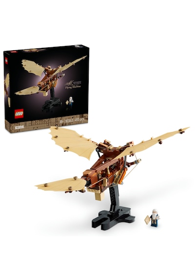 LEGO® Icons Leonardo da Vinci’nin Uçan Makinesi 10363 - Tarih Seven Yetişkinler için Dekoratif Model Yapım Seti (493 Parça)