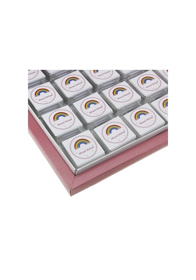 72 Adet (500Gr.) Isim Etiketli Gökkuşağı Bebek Çikolata