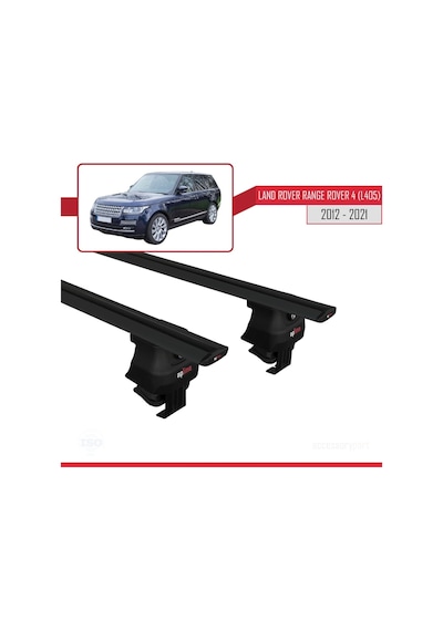 Land Rover Rang Rover 4 L405 2012-2021 Arası İle Uyumlu Ace-4 Ara Atkı Tavan Barı Siyah