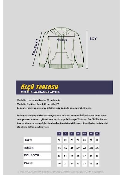 MMetalic Siyah-Antrasit Kanguru Cepli Kapüşonlu Fermuarlı İçi Pamuklu 2'Li Erkek Sweatshirt