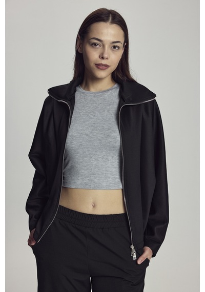 Scorp Astera Kadın Fermuarlı Sweatshirt Siyah Standart