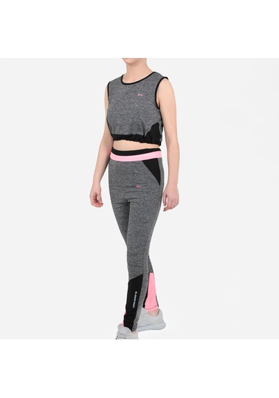Slazenger DESI IN Kız Çocuk Tayt Takım Koyu Gri
