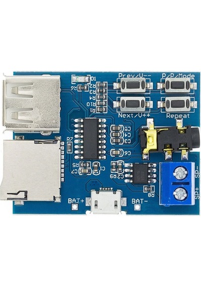 Tfu Mp3 Wav Ses Müzik Çalma Kartı 3w Amfi Micro Sd Usb Flash Okuyucu