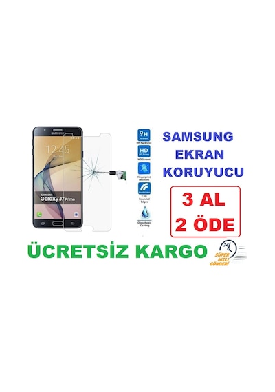 Samsung Uyumlu J7 Prime Temperli Kırılmaz Cam Ekran Koruyucu