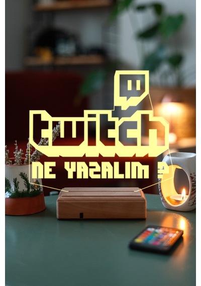 Kişiye Öze Hediye Twitch 3D Led Gece Lambası