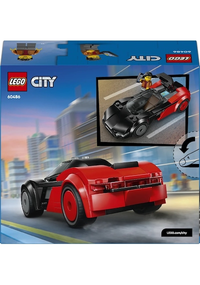 LEGO® City Elektrikli Süper Araba Yapım Seti 60486-5 Yaş Üzeri Çocuklar için Sürücü Minifigürlü Yaratıcı Oyuncak Yapım Seti (109P)
