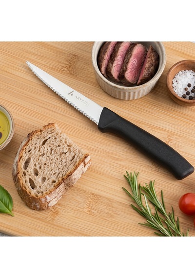 Aryıldız Rexa Tırtıklı Sebze Bıçak Siyah 10 Cm Renkli