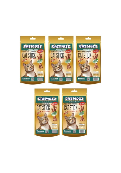 Catmozz Kuzu Etli Yetişkin Kedi Ödül Çubuğu 5 x 10'lu