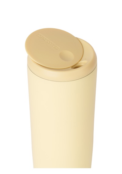 Sarı Mat Dokulu Paslanmaz Çelik Termos 450 Ml Kapaklı No:141
