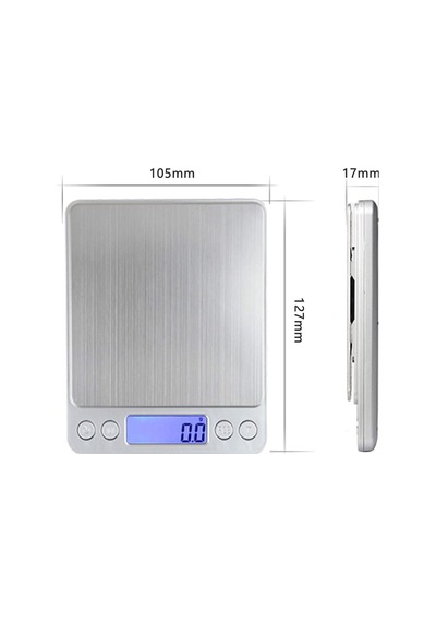 Dijital Mutfak Terazisi 3 Kg 0.1 G Hassasiyet Metal Platformlu Premium Terazi, Şık Ve Dayanıklı Tasarım Çok Renkli