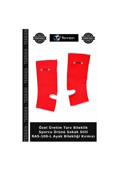 Özel Üretim Tarz Bileklik Sporcu Ürünü Sokak Stili Ras-100-l Ayak Bilekliği Kırmızı