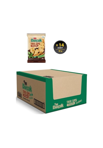 Burçak Fesleğenli Tahıl Cipsi 40 G X 14 Adet