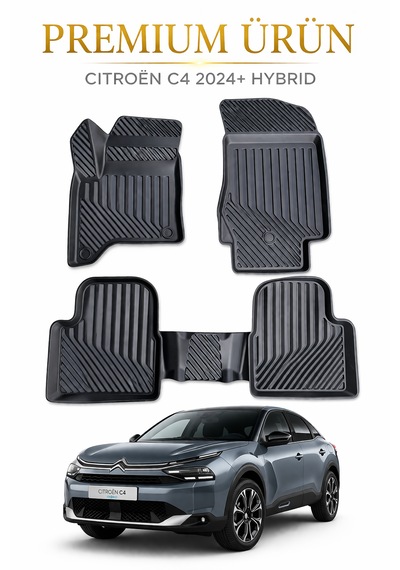 Citroen C4 2024+ Hybrid Uyumlu 3d Oto Paspas Premium